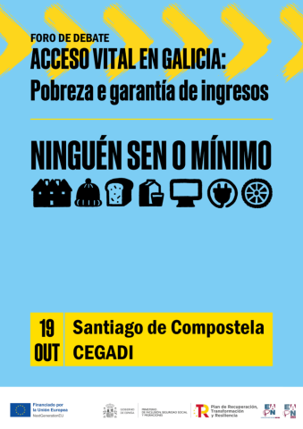 Inscríbete no Foro de debate Acceso Vital en Galicia: Pobreza e garantía de ingresos