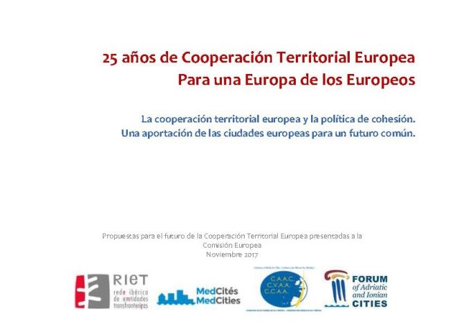 A cooperación territorial europea e a política de cohesión:  Contribución do Eixo Atlántico á defensa da política de cohesión de Europa