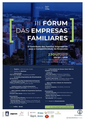 III Foro das Empresas Familiares, en Maia
