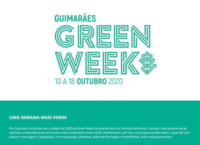 Unha semana para falar de sustentabilidade ambiental na Green Week Guimarães