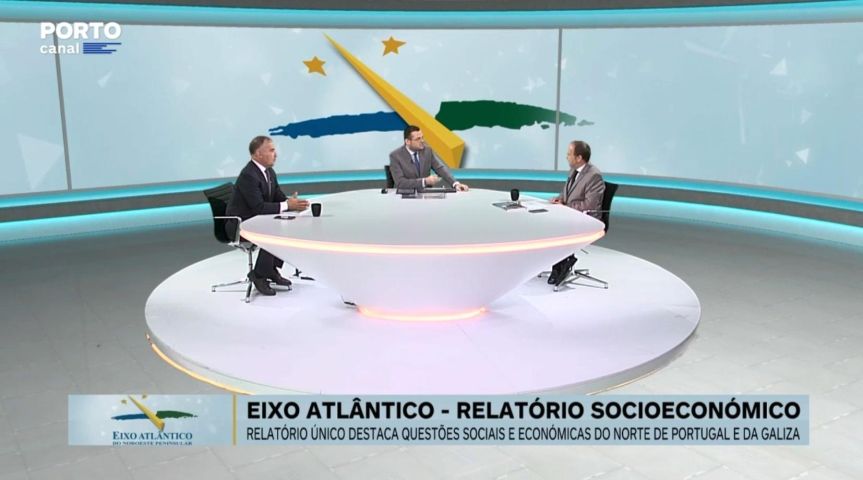 Entrevista en Porto Canal sobre el Primer Informe Socioeconómico del Eixo Atlántico
