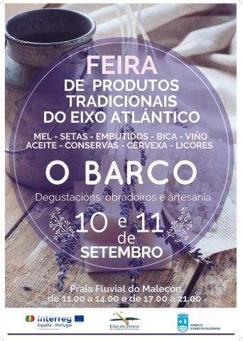 A Feira de Produtos Tradicionais do Eixo Atlántico celebrarase no Barco de Valdeorras os días 10 e 11 de setembro
