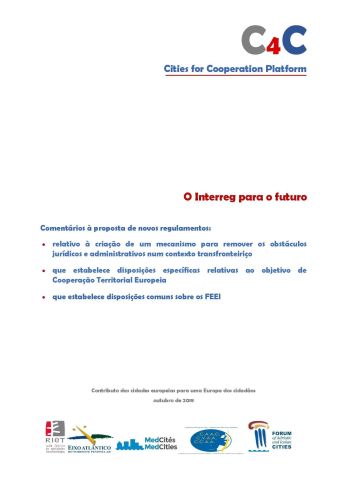 Política de Coesão post 2020: C4C adota uma posição
